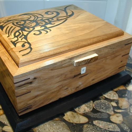 Humidor sculpté