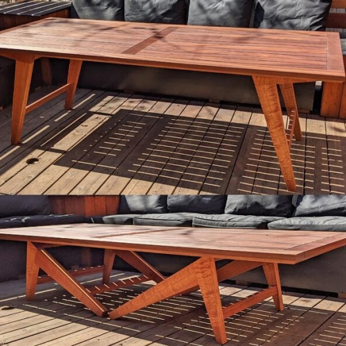 Table d'extérieur convertible (2 en 1)