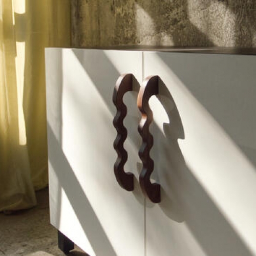 Poignées décoratives en noyer (Poisson volant)